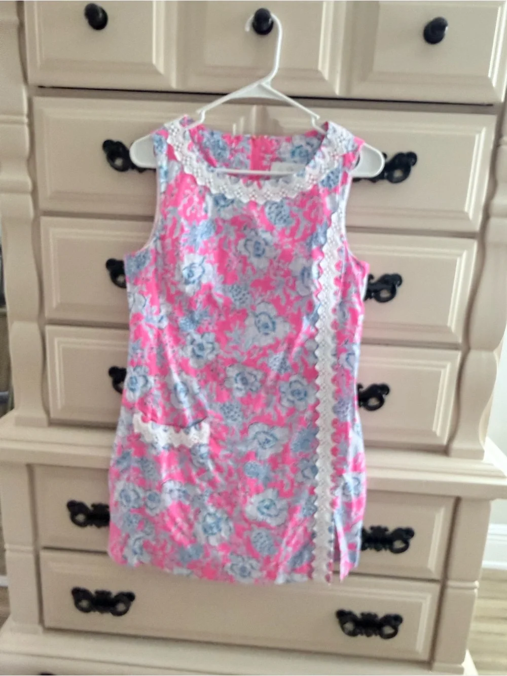 Lilly Pulitzer Ginge Shift Romper Pink Wave In Sea 6 - Picture 4 of 7